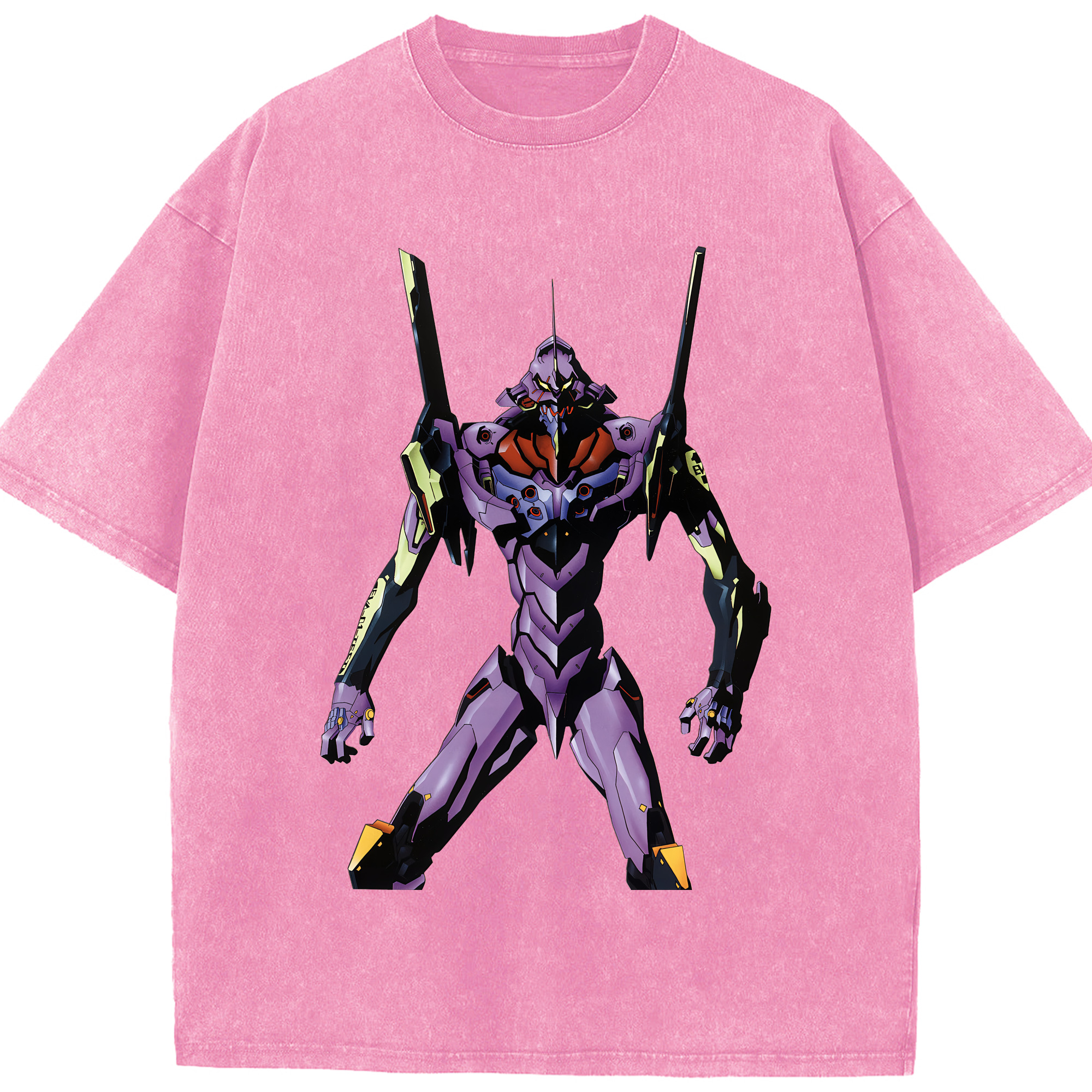 （画像用） EVA 新世紀エヴァンゲリオン 綿100% ヴィンテージ風 半袖Tシャツ（フロントプリント）
